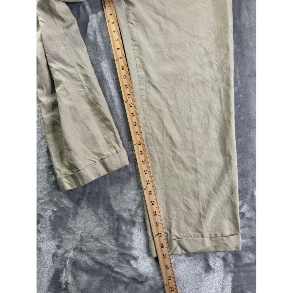 Ermenegildo Zegna Men's Pants Size 38 Tan Button-through Rear Pockets Wool - Picture 4 of 9